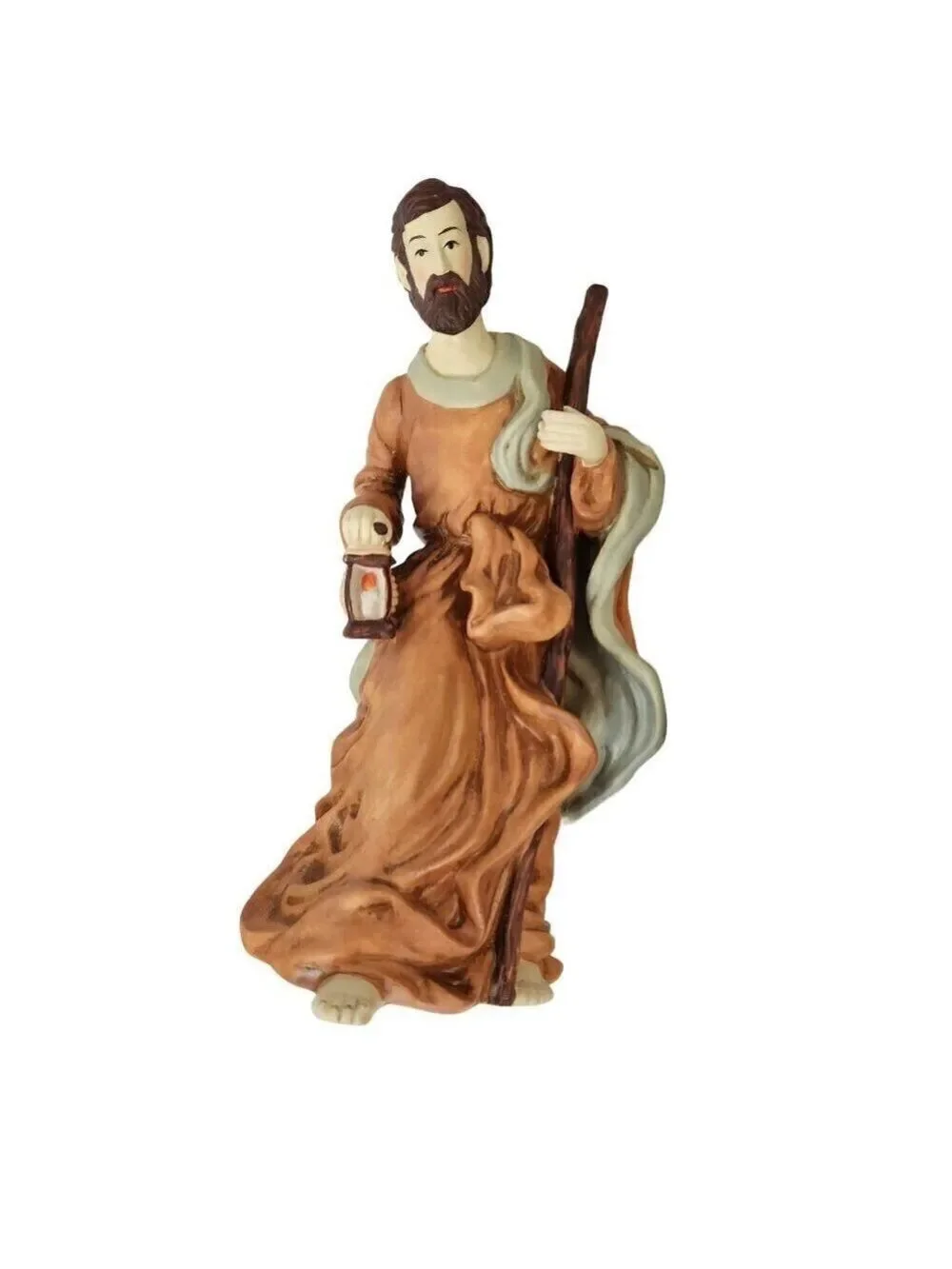 Hand Painted Porcelain Nativity Set 3 Piece Mary Joseph and Baby Jesus Figurines